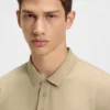 Polohemd aus Baumwollpiqué mit Logo-Print