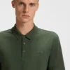 Polohemd aus Baumwollpiqué mit Logo-Print