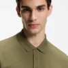 Polohemd aus Baumwollpiqué mit Logo-Print