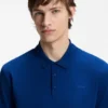 Polohemd aus Baumwollpiqué mit Logo-Print
