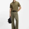 Polohemd aus Baumwollpiqué mit Logo-Print