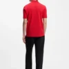 Polohemd aus Baumwollpiqué mit Logo-Print