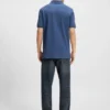 Polohemd aus Baumwollpiqué mit Logo-Print