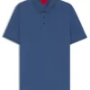 Polohemd aus Baumwollpiqué mit Logo-Print