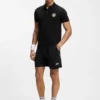 Polohemd aus Baumwollpiqué mit Tennis-Motiv