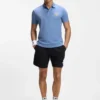 Polohemd aus Baumwollpiqué mit Tennis-Motiv