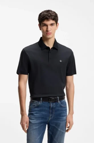 Polohemd aus merzerisierter Baumwolle mit Double-B-Monogramm