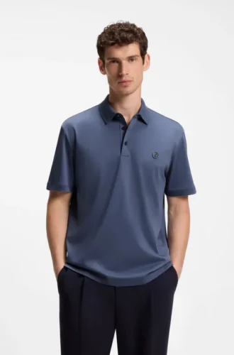 Polohemd aus merzerisierter Baumwolle mit Double-B-Monogramm