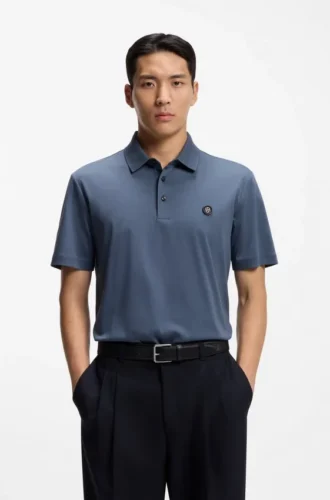 Polohemd aus merzerisierter Baumwolle mit Double-B-Monogramm