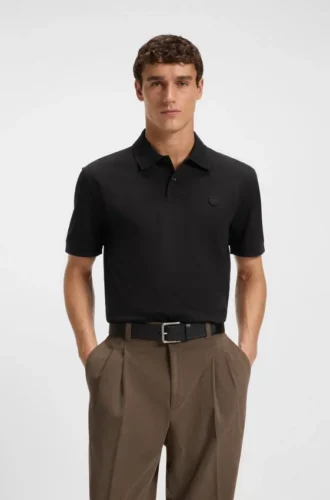 Polohemd aus merzerisierter Baumwolle mit Double-B-Monogramm