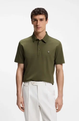 Polohemd aus merzerisierter Baumwolle mit Double-B-Monogramm