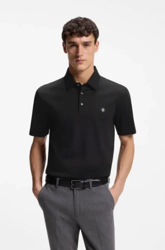 Polohemd aus merzerisierter Baumwolle mit Double-B-Monogramm