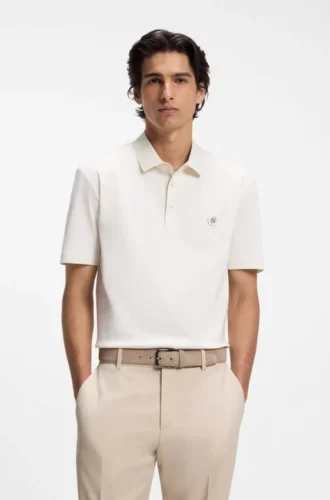 Polohemd aus merzerisierter Baumwolle mit Double-B-Monogramm