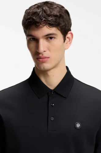 Polohemd aus merzerisierter Baumwolle mit Double-B-Monogramm