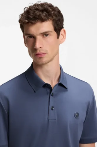 Polohemd aus merzerisierter Baumwolle mit Double-B-Monogramm