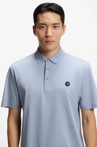 Polohemd aus merzerisierter Baumwolle mit Double-B-Monogramm