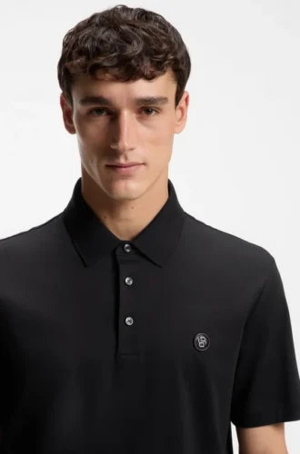 Polohemd aus merzerisierter Baumwolle mit Double-B-Monogramm