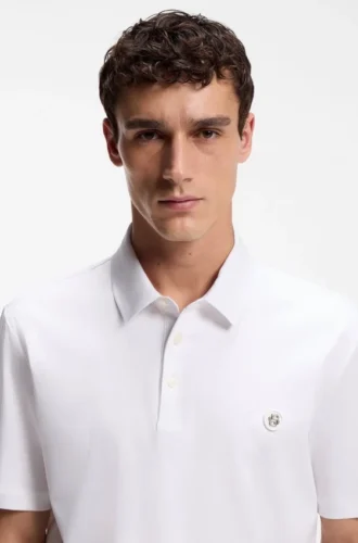 Polohemd aus merzerisierter Baumwolle mit Double-B-Monogramm