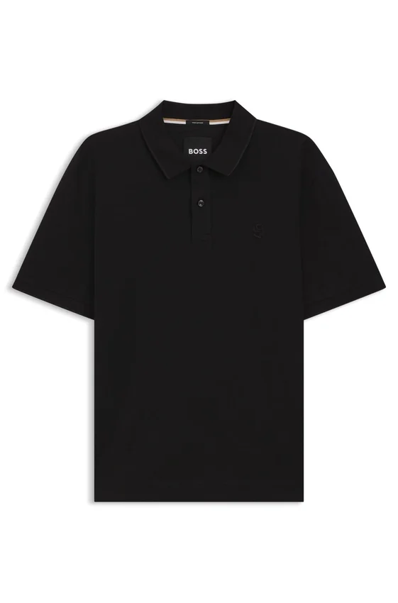 Polohemd aus merzerisierter Baumwolle mit Double-B-Monogramm Polohemd aus merzerisierter Baumwolle mit Double-B-Monogramm
