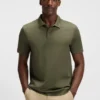 Polohemd aus merzerisierter Baumwolle mit geometrischem Jacquardmuster Polohemd aus merzerisierter Baumwolle mit geometrischem Jacquardmuster