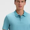 Polohemd aus merzerisierter Baumwolle mit geometrischem Jacquardmuster Polohemd aus merzerisierter Baumwolle mit geometrischem Jacquardmuster