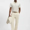 Polohemd aus merzerisierter Baumwolle mit geometrischem Jacquardmuster