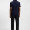 Polohemd aus merzerisierter Baumwolle mit geometrischem Jacquardmuster Polohemd aus merzerisierter Baumwolle mit geometrischem Jacquardmuster