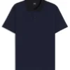 Polohemd aus merzerisierter Baumwolle mit geometrischem Jacquardmuster Polohemd aus merzerisierter Baumwolle mit geometrischem Jacquardmuster