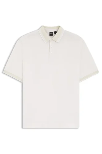 Polohemd aus Oxford-Baumwollpiqué mit Logo-Detail