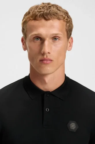 Polohemd aus Pima-Baumwolle mit Double-B-Monogramm