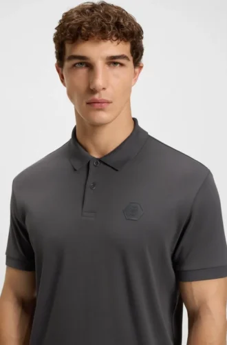 Polohemd aus Pima-Baumwolle mit Double-B-Monogramm