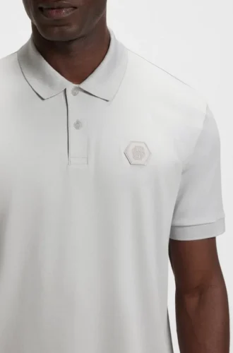 Polohemd aus Pima-Baumwolle mit Double-B-Monogramm