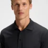 Polohemd aus Stretch-Baumwolle mit Allover-Print Polohemd aus Stretch-Baumwolle mit Allover-Print