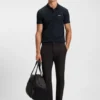 Polohemd aus Stretch-Baumwolle mit Allover-Print Polohemd aus Stretch-Baumwolle mit Allover-Print