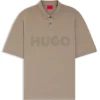 Polohemd in Oversize-Passform aus Baumwolle mit farblich abgestimmtem Logo Polohemd in Oversize-Passform aus Baumwolle mit farblich abgestimmtem Logo