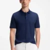 Polohemd in Regular-Fit aus Baumwoll-Seiden-Jacquard