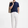 Polohemd in Regular-Fit aus Baumwoll-Seiden-Jacquard