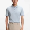 Polohemd in Regular-Fit aus merzerisierter italienischer Baumwolle Polohemd in Regular-Fit aus merzerisierter italienischer Baumwolle