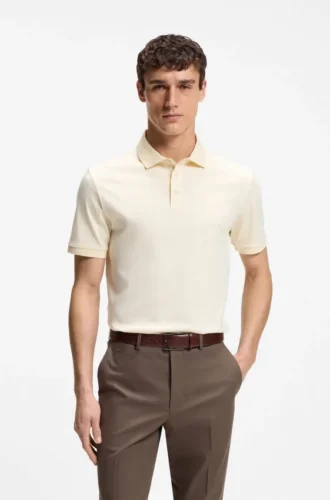 Polohemd in Regular-Fit aus merzerisierter italienischer Baumwolle