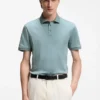 Polohemd in Regular-Fit aus merzerisierter italienischer Baumwolle Polohemd in Regular-Fit aus merzerisierter italienischer Baumwolle