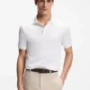 Polohemd in Regular-Fit aus merzerisierter italienischer Baumwolle Polohemd in Regular-Fit aus merzerisierter italienischer Baumwolle