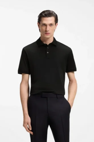 Polohemd in Regular-Fit aus merzerisierter italienischer Baumwolle