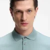Polohemd in Regular-Fit aus merzerisierter italienischer Baumwolle Polohemd in Regular-Fit aus merzerisierter italienischer Baumwolle