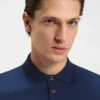 Polohemd in Regular-Fit aus merzerisierter italienischer Baumwolle Polohemd in Regular-Fit aus merzerisierter italienischer Baumwolle