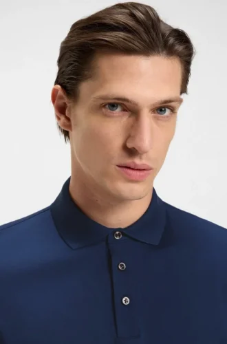 Polohemd in Regular-Fit aus merzerisierter italienischer Baumwolle
