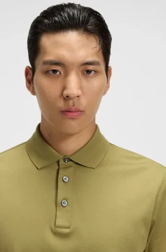 Polohemd in Regular-Fit aus merzerisierter italienischer Baumwolle