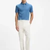 Polohemd in Regular-Fit aus merzerisierter italienischer Baumwolle Polohemd in Regular-Fit aus merzerisierter italienischer Baumwolle