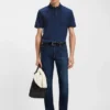 Polohemd in Regular-Fit aus merzerisierter italienischer Baumwolle Polohemd in Regular-Fit aus merzerisierter italienischer Baumwolle