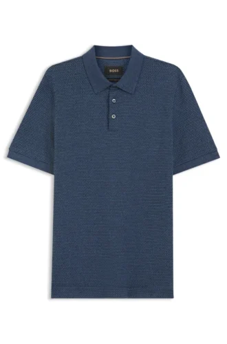 Polohemd in Regular-Fit mit Micro-Mouliné-Finish