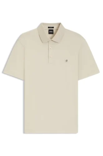 Polohemd mit doppeltem Monogramm aus merzerisierter Baumwolle